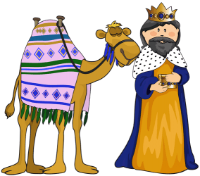 Melchior, król najstarszych ze swoim wielbłądem Gra