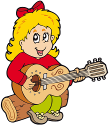 Młoda dziewczyna granie na gitarze Gra