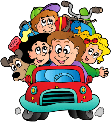 Rodzina przechodzi na wakacje w samochodzie Gra