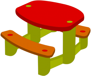 Stół i ławki dla dzieci Gra