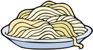 Włoski makaronu naczynie. Spaghetti Gra