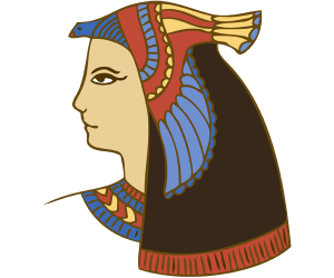 Egipskiej bogini z nakryciu głowy ptaka Gra