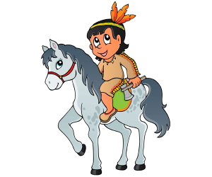 Indiański wojownik na koniu Gra