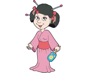 Japonka z kimono Gra