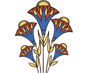 Papirus kwiatów, roślin wodnych z Egiptu Gra