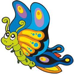 Piękny motyl ze skrzydłami kolorowej Gra