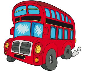 Piętrowy autobus. Czerwony autobus z Londynu Gra