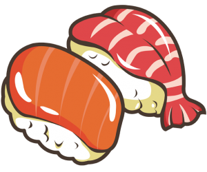 Sushi, ryż z surowych ryb Gra