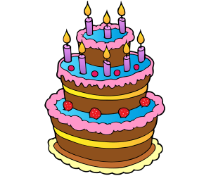 Tort urodzinowy z ośmiu świece Gra