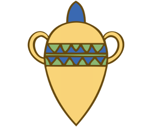 Wazon ceramiczny starożytnego Egiptu Gra