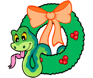 Wąż z Boże Narodzenie wianek Gra