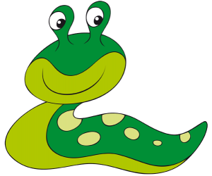 Zielony ślimak naziemnej, gastropod Gra
