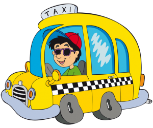 Żółte taksówki, taxi, transport publiczny do drzwi Gra