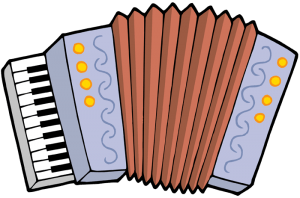 Akordeon, w kształcie pole instrument muzyczny Gra
