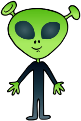 Alien z wielką głową i duże oczy Gra