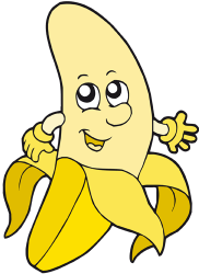 Banan, owoce roślin bananów Gra