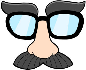 Maska z wąsami i okulary Gra