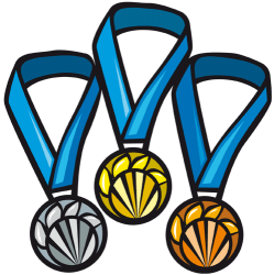Medale dla trzech najlepszych finalistów Gra
