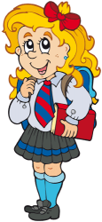 Młoda dziewczyna z mundurek szkolny Gra
