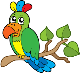 Papuga z gałęzi drzewa Gra