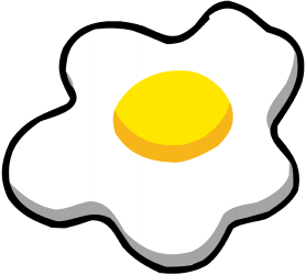 Smażone jaj, typowy w śniadania angielskiego Gra