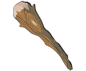 Drewniana maczuga, prehistoryczne broń Gra