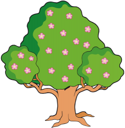 Drzewo z kwiatami w okresie wiosennym Gra