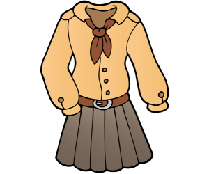 Jednolity z koszulę i spódnicę dla dziewcząt scout Gra