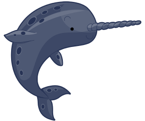 Jednorożec, wieloryb z Tuska długo spiralne Gra