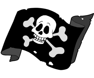 Jolly Roger flaga, flaga piratów Gra