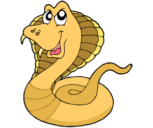 Kobra, jadowitego węża w pozycji Gra