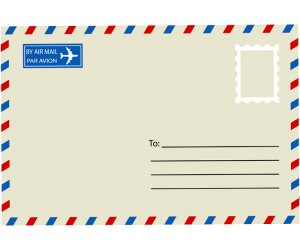 Koperta list do wysłania pocztą lotniczą Gra