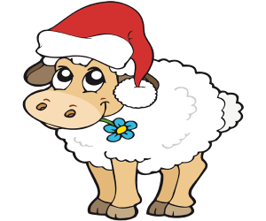 Owce z Santa Claus kapelusz Gra