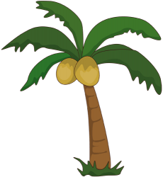 Palmy, drzewa w oazie na pustyni Gra