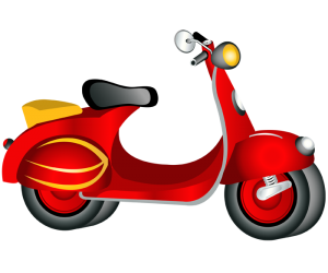 Scooter klasycznego motocykla. Vespa motocykla Gra