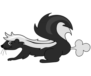 Skunks, ssak znana jego faul zapach Gra