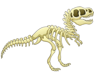 Szkielet dinozaura, prehistorycznych zwierząt Gra