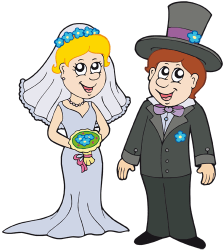 The bride i Grooma. Para ślubu Gra