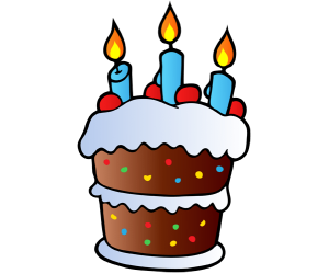 Tort urodzinowy z trzy świece Gra