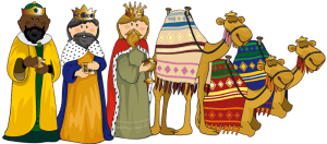 Trzech mędrców z ich wielbłądy Gra