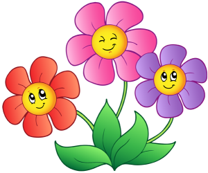Trzy kolorowe kwiaty na wiosnę Gra