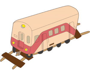 Wagon osobowy, w pociągu wagon dla pasażerów Gra
