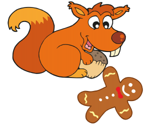 Wiewiórka z Żołądź i ciasteczka świąteczne Gra