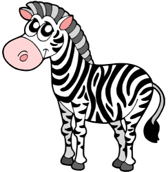 Zebra, koniowatym w paski czarno-białe Gra