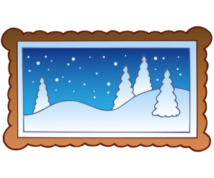 Zimowy krajobraz, obraz jako dekoracja Gra