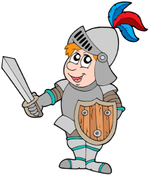 Średniowieczny wojownik z pancerza bojowego Gra